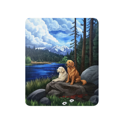 Golden Retriever Blanket | Sherpa & Throw Blanket for Dog Art Lovers