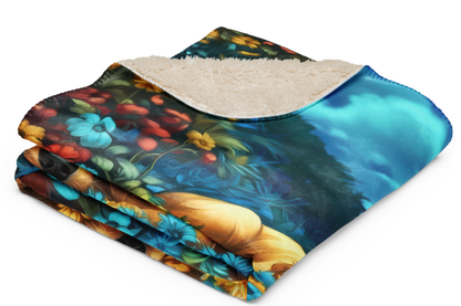 Golden Retriever Blanket | Sherpa & Throw Blanket for Dog Art Lovers