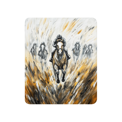 Thoroughbred Horse Racing Blanket - Sherpa Blanket Horse Art