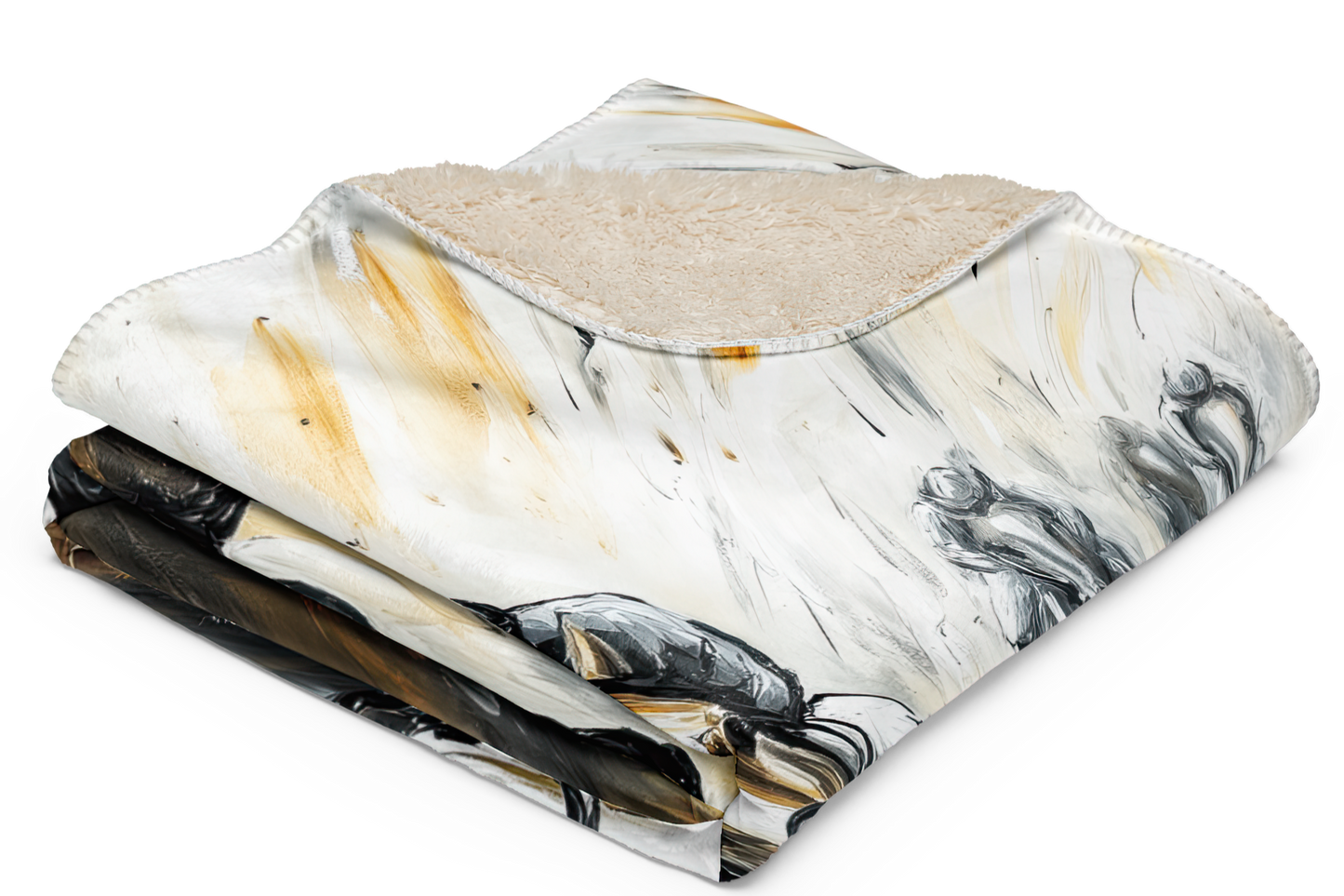 Thoroughbred Horse Racing Blanket - Sherpa Blanket Horse Art