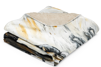 Thoroughbred Horse Racing Blanket - Sherpa Blanket Horse Art