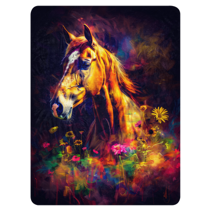 Arabian Horse Blanket - Sherpa Blanket Horse Art