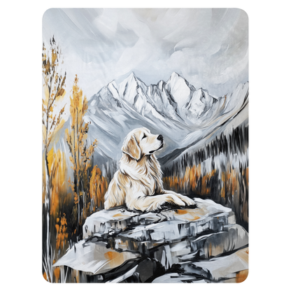 Golden Retriever Blanket | Sherpa & Throw Blanket for Dog Art Lovers