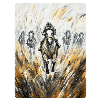 Thoroughbred Horse Racing Blanket - Sherpa Blanket Horse Art