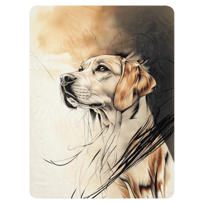 Labrador Retriever Blanket | Sherpa & Throw Blanket for Dog Art Lovers