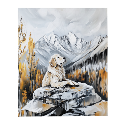 Golden Retriever Blanket | Sherpa & Throw Blanket for Dog Art Lovers