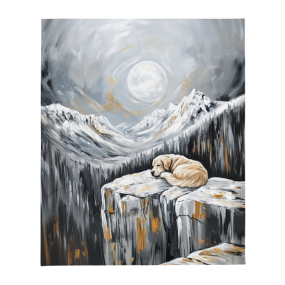 Golden Retriever Blanket | Sherpa & Throw Blanket for Dog Art Lovers