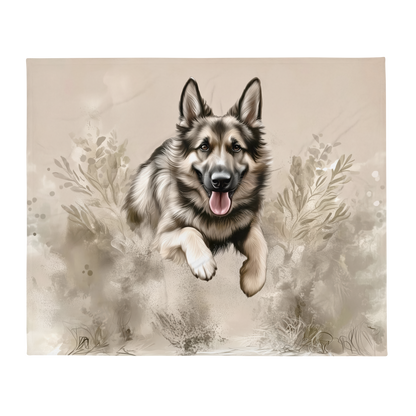 German Shepherd Blanket - Elegant Design for Dog Lovers | Throw Blanket and Sherpa Blanket
