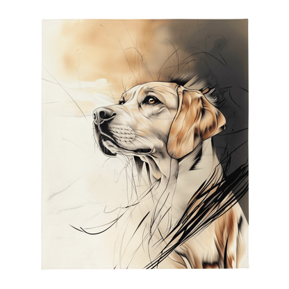 Labrador Retriever Blanket | Sherpa & Throw Blanket for Dog Art Lovers