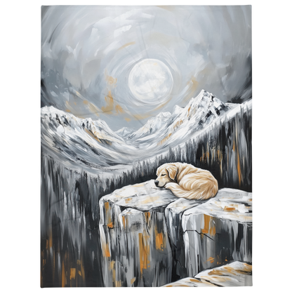 Golden Retriever Blanket | Sherpa & Throw Blanket for Dog Art Lovers