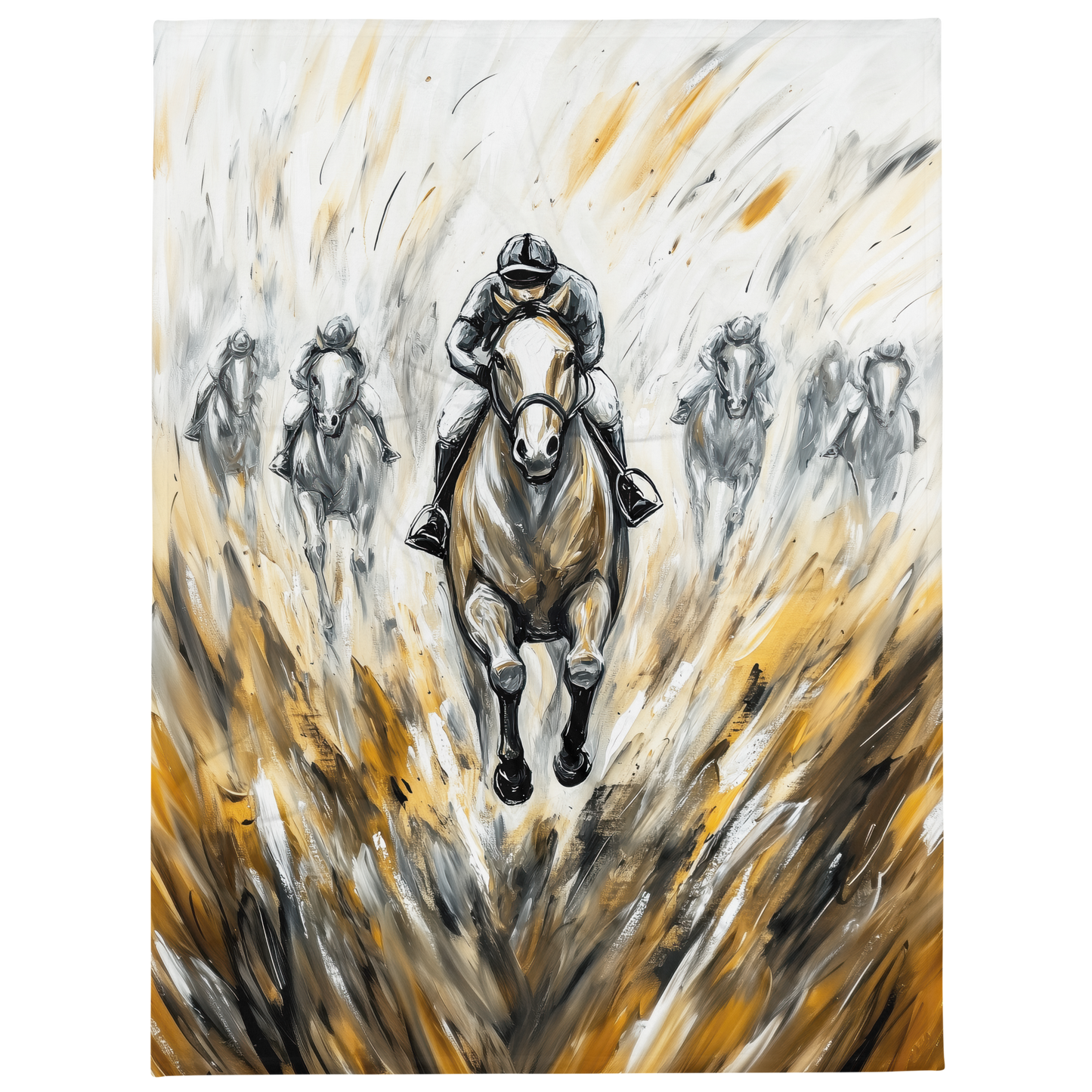 Thoroughbred Horse Racing Blanket - Sherpa Blanket Horse Art