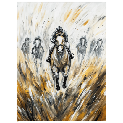 Thoroughbred Horse Racing Blanket - Sherpa Blanket Horse Art