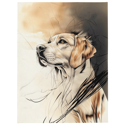 Labrador Retriever Blanket | Sherpa & Throw Blanket for Dog Art Lovers